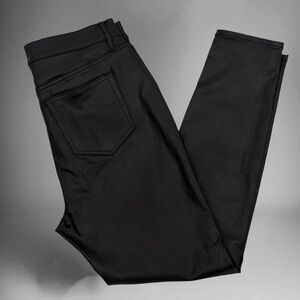 Loft 8 Black Faux Leather Skinny Pants